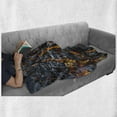 thumbnail image 6 of City Soft Flannel Fleece Throw Blanket, Avenues Converging Towards Midtown in New York America Architecture Aerial, Cozy Plush for Indoor and Outdoor Use, 50" x 60", Marigold Grey Black, by Ambesonne, 6 of 6