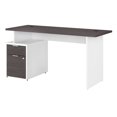 thumbnail image 6 of Bush Furniture Jamestown 60W Desk with 2 Drawers in White and Storm Gray, 6 of 8