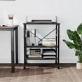 thumbnail image 4 of Costway 3-Tier Baker's Rack Utility Serving Cart with 10 Removable Hooks, Lockable Casters, 4 of 10