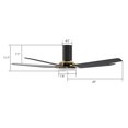 thumbnail image 5 of 52" 5 Blade Indoor Wifi Ceiling Fan with Dimmable LED Light and Remote for Living Room, 5 of 7