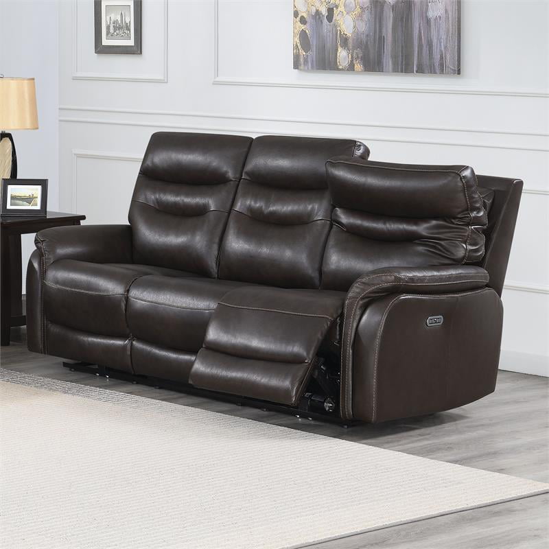 Dark Brown Leather Power Recliner Sofa, Light Brown Leather Recliner Sofa