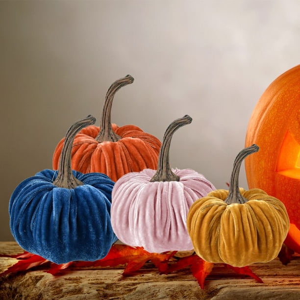 3 Size Soft Velvet Pumpkin Pillow Halloween Pumpkin Ornaments Cute Soft Stuffed Pumpkin Cushion Home Harvest Fall DecorationPink20x20cm He Qiyong unisex