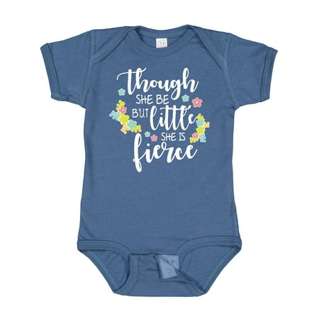 

Inktastic Though She Be but Little She is Fierce Shakespeare Gift Baby Girl Bodysuit