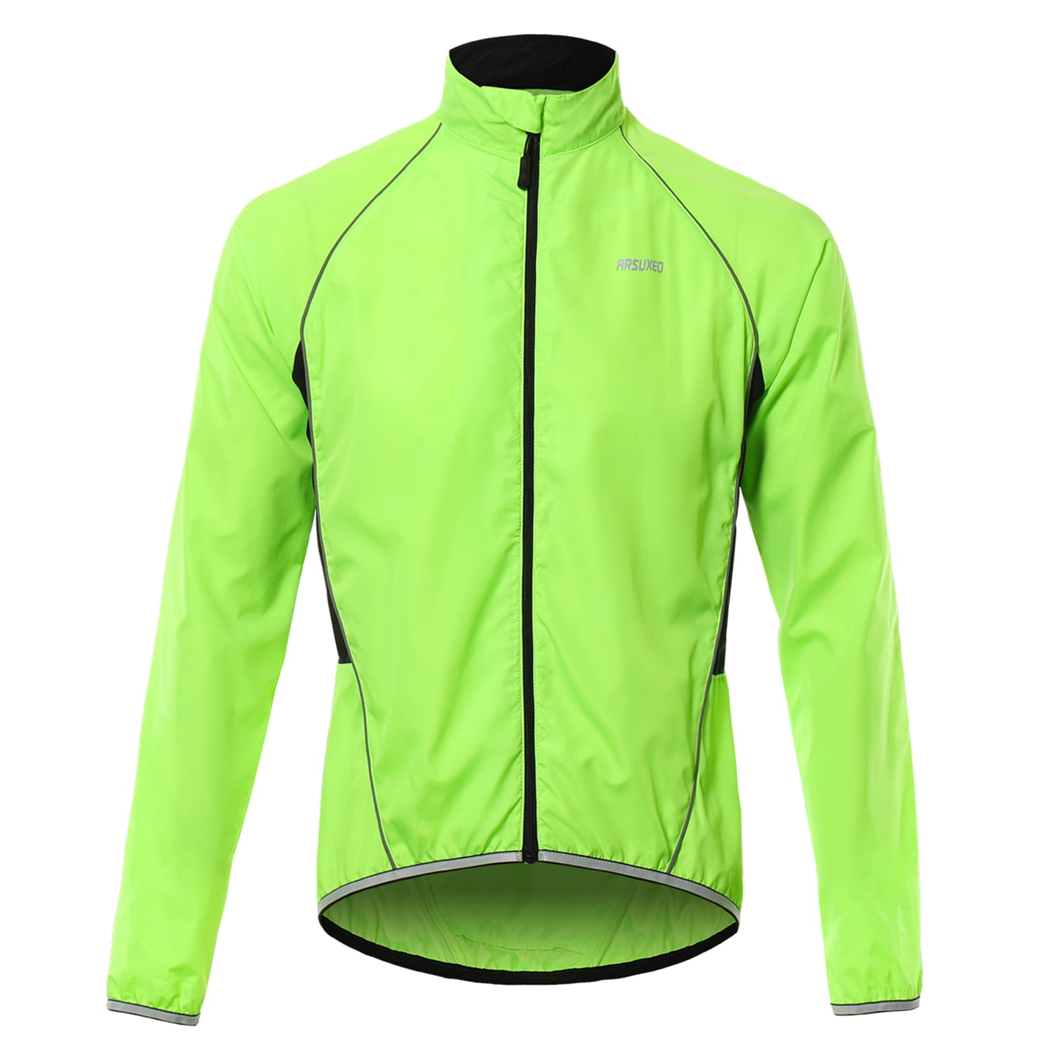 Long Sleeve Men's Cycling Jersey Coat Pants Set Full Zipper Reflective Sportwear 