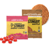 (25% Savings) Honey Stinger Organic Cherry Blossom Chews (12 Ct) & GF Vanilla Chocolate Waffles (16 Ct) Stack