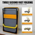 thumbnail image 5 of Flatbed Cart, 660lbs Heavy Duty Capacity Platform Hand Truck 360 Degree Swivel Wheels Foldable Push Hand Cart for Loading and Storage, Warehouse, Yellow, 5 of 10
