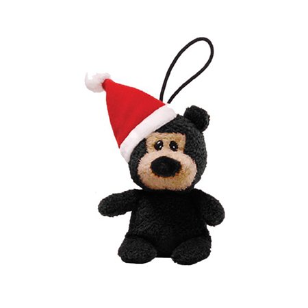 Gund Plush Itty Bitty Bits Bear w/Santa Hat, Black, 5.5"H