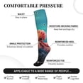 thumbnail image 3 of Lsque Underwater Plant Octopus Pattern Sport Compression Socks for Men & Women 15-20 mmHg Knee High Nurse Pregnant Running Medical and Travel Athletic, 3 of 6