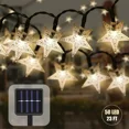 thumbnail image 1 of Luces solares de hadas para exteriores, 23 pies, 50 LED, impermeables, luces de hadas solares, decoración de jardín con forma de estrella, boda, balcón, patio, decoración navideña para, 1 of 5