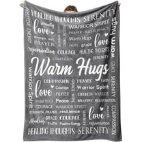 Warm Hugs Healing Blanket - Get Well Soon Gifts for Women Men, Breast Cancer Chemo Gifts, Sympathy Inspirational Blanket, Thinking of You Gift, Soft Throw Blanket 50"x60"