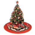 thumbnail image 4 of Falda para árbol de Navidad de Mario, suave y divertida, decoración navideña de granja con cuello para árbol de Navidad de 48", 4 of 4