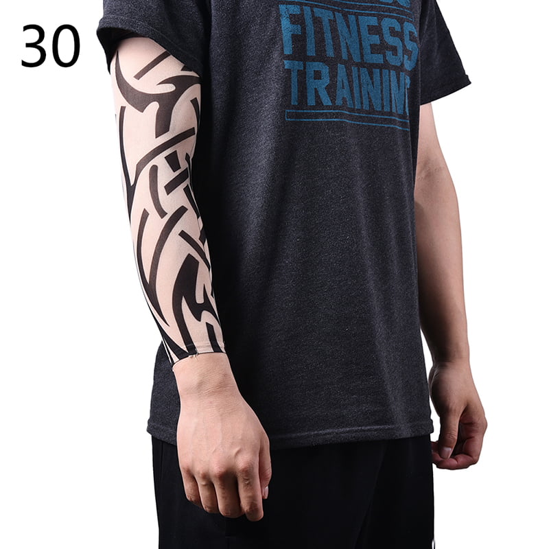 Fake Temporary Tattoo Sleeve Nylon Arm Stocking 3D Printed Mens Womens Kids 