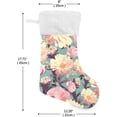 thumbnail image 2 of Coolnut 17.7 Inch Christmas Stockings, 1 PCS Garden Flowers Presonalized Large Stocking Sock for Family Holiday Xmas Party Decorations, 2 of 7