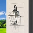 thumbnail image 5 of Beaumont Lane Contemporary Brass Outdoor Wall Lantern in Charcoal, 5 of 9