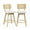 White Teddy, variant on Zesthouse 26.2" Rattan Counter Stools Set of 2, Swivel Sherpa Counter Height Bar Stools with Cane Back and Wooden Legs, Mid Century Barstools for Kitchen Island, White