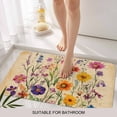 thumbnail image 6 of Vintage Spring Floral Doormat Outdoor Entrance 18"x30", Summer Botanical Pastoral Flowers Absorb Moisture Dirt Door Mats, Non-Slip Rubber Backing Floor Mats Indoor, Low-Profile Front Door Rugs, 6 of 9