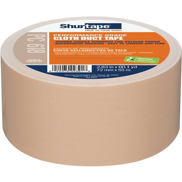 Shurtape PC618 Vinyl AV Duct Tape, Beige