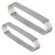 thumbnail image 1 of Stainless Steel Mousse Ring Cake Mold for Baking Silver Venting Holes Easy Clean 2 Pcs 9.4cm 11.9cm, 1 of 4