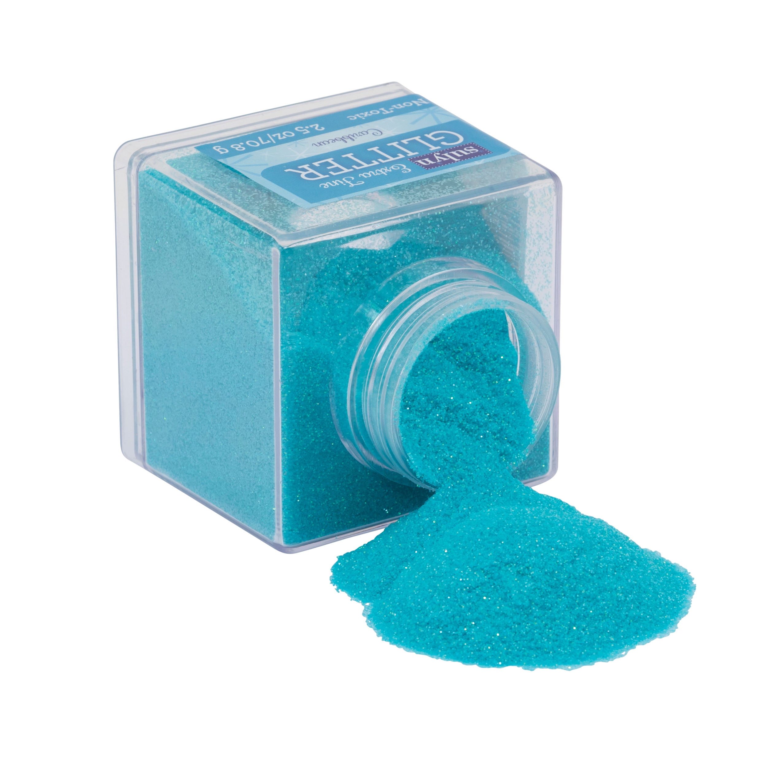 (2 pack) Sulyn Extra Fine Glitter for Crafts, Caribbean Blue, 2.5 oz