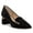 Black, variant on YDN Women Sexy Pointed Toe Studded Pumps Slip on Low Chunky Heel Loafers Fashion Work Formal Dress Shoes Size 7 Black