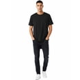 thumbnail image 3 of Allsense Men's Hipster Long T-Shirt - Drop-Cut Curved Hem Tee, 3 of 3
