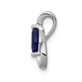 thumbnail image 2 of 14k White Gold Diamond and .28 Sapphire Teardrop Slide, 2 of 4