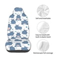 thumbnail image 4 of Wukai Cute Hippos Full Set Car Seat Covers with Soft Padding Universal Auto Front Seats Protector and Cushion Mat, 4 of 5