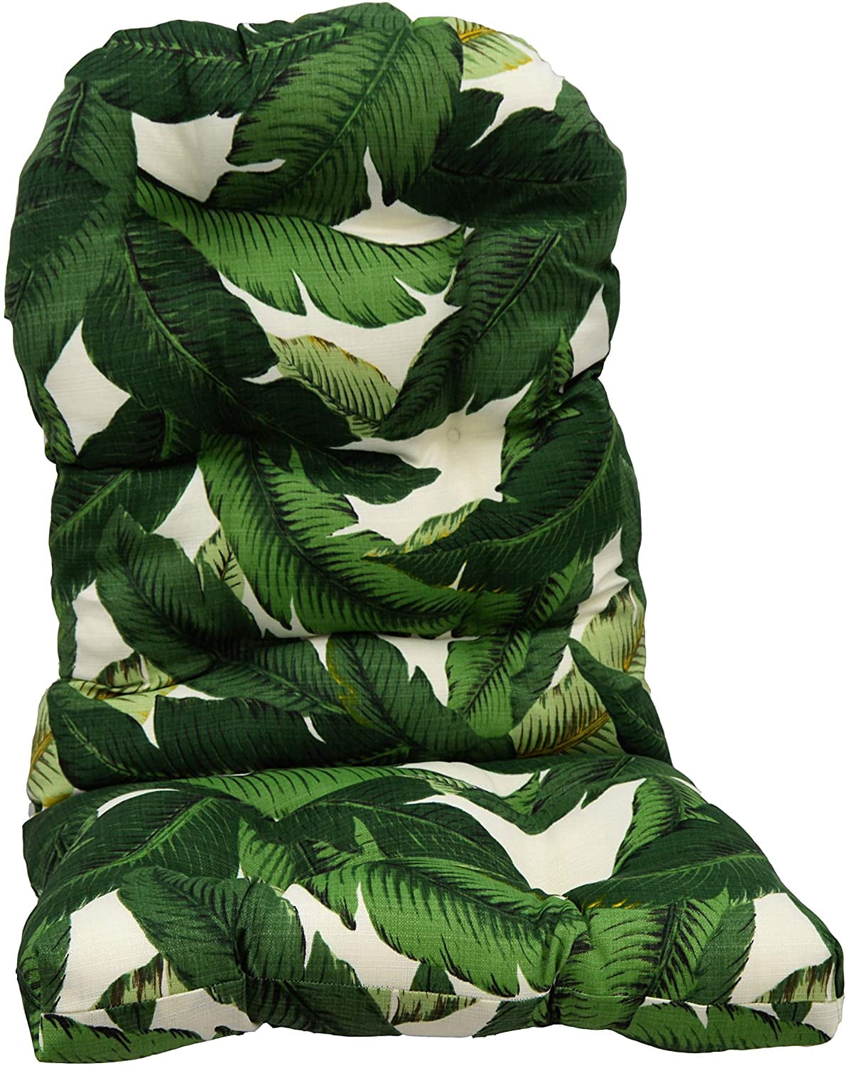 green patio cushion on Rsh Decor Outdoor Patio Single Tufted Adirondack Chair Seat Cushion Weather Resistant Swaying Palms Aloe Walmart Com Walmart Com