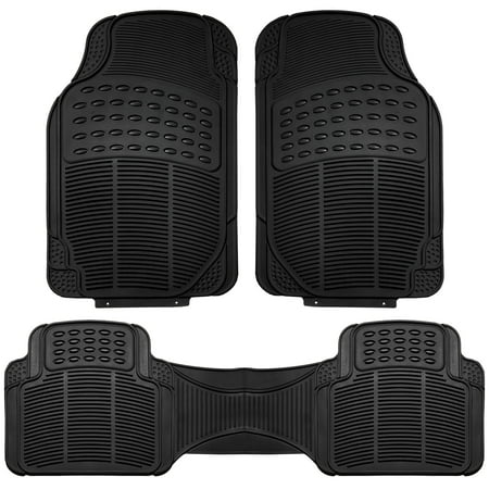 FH GROUP Full Set Vinyl Floor Mats, Black