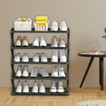 thumbnail image 3 of Yeacher 5 Tier Shoe Rack X Shape Shoe Organizer Dustproof Storage Shelf Galvanized Steel Non-Woven, 3 of 8