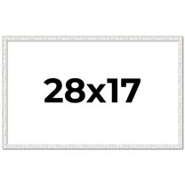 28x17 Frame White Real Wood Picture Frame Width 0.75 inches | Interior Frame Depth 0.5 inches |