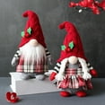 thumbnail image 5 of KeirineCC Christmas Gnomes Plush with Red Buffalo Check,2 Pack Handmade Christmas Valentine Swedish Scandinavian Figurine Nordic Gnomes Plush Christmas Elf Doll Xmas Ornaments for Home Decor, 5 of 9