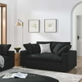thumbnail image 2 of Modular Loveseat Sofa Couch, Black, Fabric, Living Kitchen Cafe Bistro Hospitality Restaurant, Modern Contemporary HB33506, 2 of 8