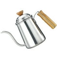 thumbnail image 2 of Stainless Steel Coffee Kettle Wooden Handle Coffee Maker Creative Coffee Kettle, 2 of 8