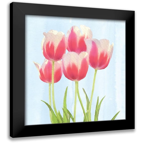 Bluebird Barn 12x12 Black Modern Framed Museum Art Print Titled - Fresh Spring Tulips III