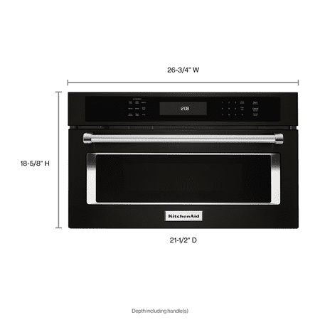 KitchenAid - 1.4 Cu. Ft. Built-In Microwave - Black stainless steel