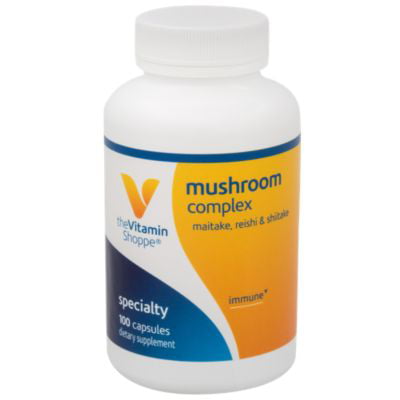 The Vitamin Shoppe Mushroom Complex, (Maitake, Reishi  Shiitake) Antioxidant that Supports the Immune System  Healthy Brain (100