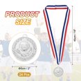 thumbnail image 2 of Uxcell Silver Award Medals 2 Inch, Metal Winner Medals with Neck Ribbon Trophy Pattern for Sports Competitions Games Party Favors 24 Pieces, 2 of 7