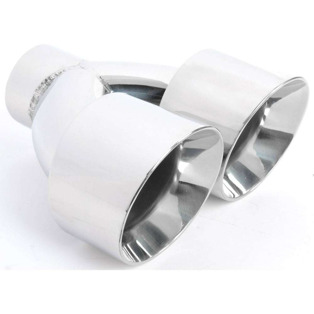 JEGS 30974 Stainless Dual Exhaust Tip Overall Length 7 7/8 in. WeldOn