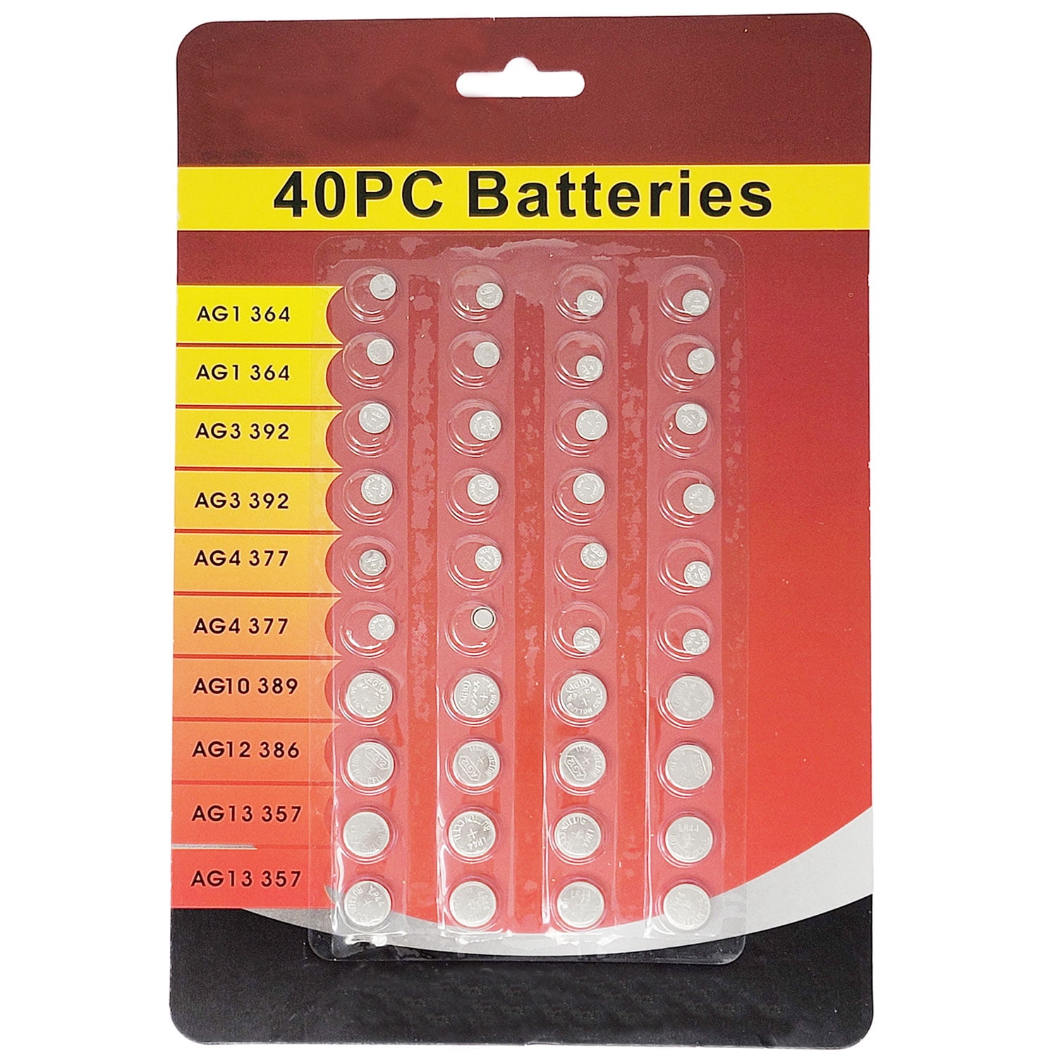 US Digital 40Pack High Power Assorted Alkaline button Cell Battery Kit