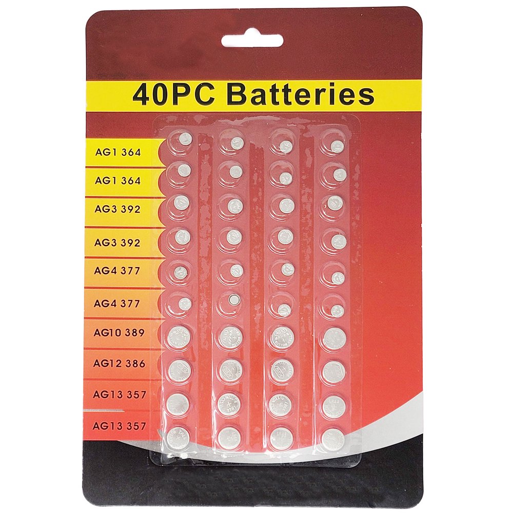 Simi 30Pack High Power Assorted Alkaline Button Cell Battery Kit