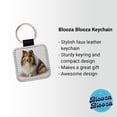thumbnail image 2 of Shetland Sheepdog Sheltie Dog Illustration Faux Leather Square Keychain, 2 of 7