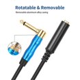 thumbnail image 5 of Right Angle 6.35Mm TRS Stereo Male to Female Audio Cable Guitar Extension Cable Cord for Amplifiers Headphone 1.8m, 5 of 5