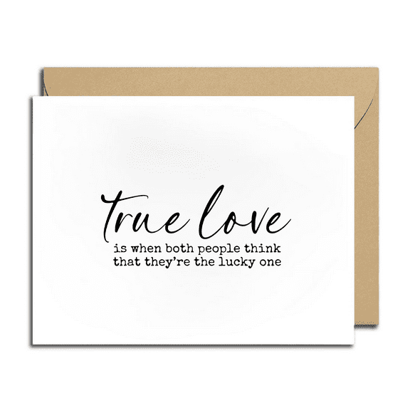 True Love Card – Heartfelt Message for Couples – Blank Inside with Envelope – Perfect for Anniversaries, Weddings, or Just Because