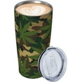 thumbnail image 2 of 20oz Insulated Tumbler with Lid and Straw Colorful Tie Dye Weed Reusable Travel Cup Stainless Steel Water Bottle Car Cup, 2 of 8