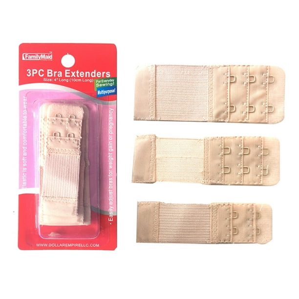 3/pk Bra Extender Elastic Lingerie Extenders 2Hooks 2 Rows Extension