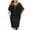 Black, variant on Edvintorg Plus Size Dresses for Woman 2025 Fashion Printing Hot Drilling Chiffon Dress Shawl Sleeveless V-Neck Elegant Dress Knee Length