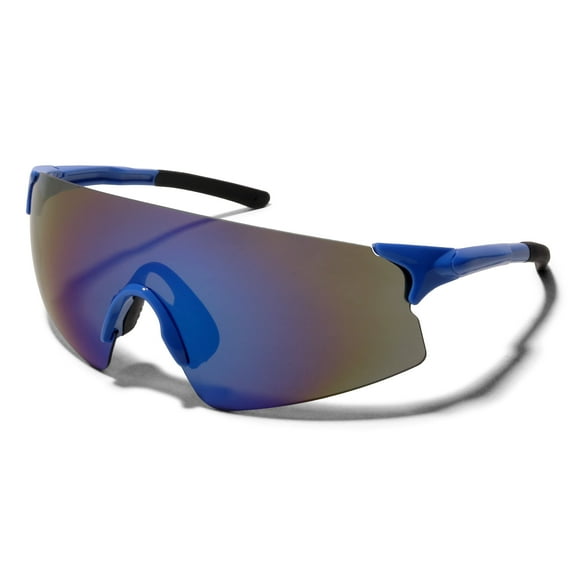 TROY Mirrored Retro Wrap Around Vintage 80s Frameless Mens Womens Sunglasses