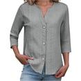 thumbnail image 2 of Clothes Womens Kelon Dresses for Women Long Sleeve V Neck Summer Going Out Basic Tee Cute Trendy Going Out Tops, 4XL, 2 of 9