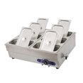 thumbnail image 7 of TECHTONGDA Commercial Food Warmer Stainless Steel Bain Marie Buffet Countertop 6-Pot Electric Steam Table 4"Deep, 7 of 7